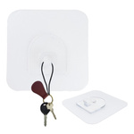 Wieszak Samoprzylepny Klamra - Uchwyt Ścienny do Powieszenia Akcesoriów Łazienkowych - Wodoodporny 5,5x5,5cm