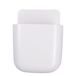 Uchwyt ścienny na telefon - biały - Wygodne mocowanie smartphone'a - Stojak na pilota - Idealne rozwiązanie do ładowania i przechowywania