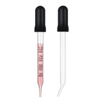 Kroplomierz Szklany Zakrzywiony 1 ml Pipeta Szklana Zakraplacz do Precyzyjnego Odważania Płynów