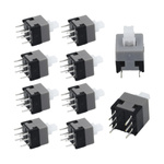 Mikroswitch bistabilny 8.5x8.5mm - Włącznik Stabilny 6 PIN - 10 Sztuk - Push Button