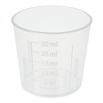 Pojemnik Plastikowy z Miarką 30ml do Precyzyjnego Odważania Substancji Płynnych