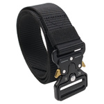 Czarny pasek taktyczny survivalowy męski z parcianego materiału