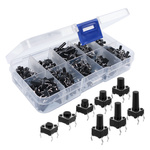 Zestaw 200szt Przycisków TACT i Mikroswitch do Elektroniki - 8 Rodzajów