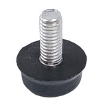 Stopka Regulowana M6 18x15mm - Czarna Noga Meblowa z Podkładką