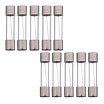 Bezpieczniki Szklane Rurkowe 10A - 10 Sztuk - Ochrona Obwodów Elektrycznych