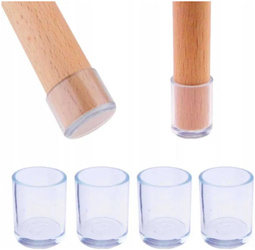 Nakładki Ochronne na Nogi Meblowe - Redukcja Hałasu i Ochrona Podłogi - 18mm - 4 Sztuki