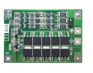 Moduł BMS do ogniw Li-Ion 18650 - 12,6V 40A BALANCE 3S - Zabezpieczenie i ładowarka