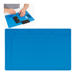 Silikonowa Mata Serwisowa z Antypoślizgową Powierzchnią i Odpornością na Temperaturę do 370 Stopni 230x320mm z Linijką i 8 Przegrodami