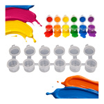 Pojemnik Plastikowy 6x5ml na Cyrkonie i Farbki - Zamykane Pojemniki