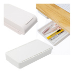 Organizer pod biurko - biała szufladka samoprzylepna - 220x85x30mm