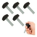 Pokrętło Radełkowane M4 16mm Gałka Śruba z Łbem Bakelitowym Bakelitowa - 5 sztuk