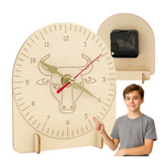 Drewniany Zegar DIY dla Dzieci - Zabawka Edukacyjna do Nauki Czasu