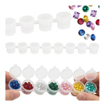 Pojemnik na cyrkonie i farbki - 8x3ml, zamykane pojemniki