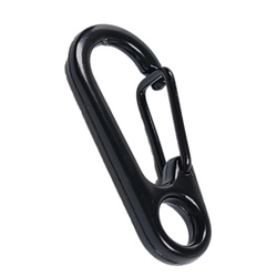 Karabińczyk metalowy do kluczy - czarny - Survival EDC turystyka brelok zawieszka charmsy