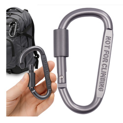 Karabińczyk aluminiowy zakręcany do ekwipunku - 80mm - Survival EDC