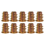 Mufa do drewna dwugwintowa M5x10mm - 10szt - Wypustka meblowa - Wkręt - Nakrętka - Odporna na korozję