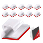 Organizer do kabli 10szt - uchwyt na przewody - Klips samoprzylepny 14x14x8mm