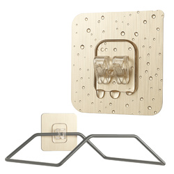 Wieszak Samoprzylepny 6x6cm Szary Uchwyt Ścienny do Akcesoriów Łazienkowych