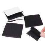 Rzep samoprzylepny do mocowania różnych przedmiotów - 60x60mm - czarny - 5szt