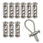 Mocowanie Linki Stalowej - Solidne Połączenie do Budownictwa, Reklamy i Ogrodnictwa 10szt