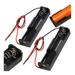 2x Koszyk na Akumulator 1x 18650 Li-Ion 3,7V Obudowa na Ogniwo z Przewodami
