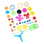 Zestaw 55 Plastikowych Elementów do Budowy Robotów i Pojazdów DIY