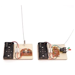 Radio Transmiter DIY - Drewniana Zabawka Edukacyjna Dla Młodych Entuzjastów Elektroniki