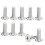 Metalowa Śruba Płaska z Łbem Krzyżowym CM3x6 - 10 Sztuk do Mocowań Modelarskich