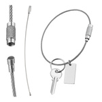 Solidny Zawieszka Brelok Stalowy do Przechowywania Kluczy - 15cm