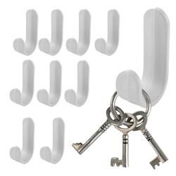 Wieszak ścienny samoprzylepny do powieszenia akcesoriów - biały - 56x17mm - Idealny uchwyt do łazienki, kuchni czy warsztatu