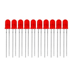 Dioda LED Czerwona 5mm Dyfuzyjna 20mA - 10 sztuk do Projektów Arduino