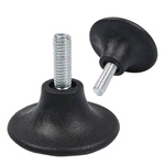 Noga meblowa regulowana M8 50x25mm czarna z podkładką