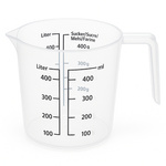 Kubek Plastikowy z Miarką 400ml - Dzbanek Kuchenny z Uchem