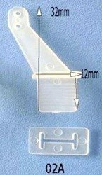 Dźwignia Sterów Orczyk Ząbkowana Stopka 32x12 mm - Łatwy Montaż Modelu