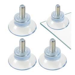 Przyssawka Z Gwintem M6 32x25mm Stopka Szklane Blaty Okrągła 4szt