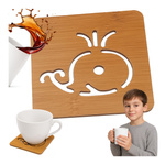 Podkładka Pod Kubek - Podstawka Drewniana - Pod Szklankę 9cm