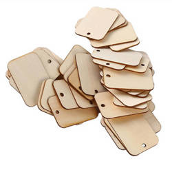 Sklejka Etykieta 52x34mm - Przywieszka do Rzeźbienia i Malowania - 25szt