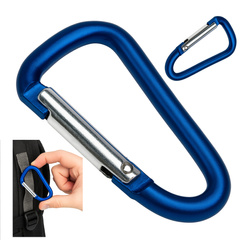 Karabińczyk aluminiowy do EDC i Survival - 40mm - Zakręcany klamra do paska, plecaka i narzędzi