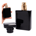 Butelka Na Perfumy 50ml Szklana Flakon Czarny Z Atomizerem