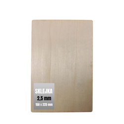 Formatka Sklejki 2,5mm 150x225mm Zaokrąglona - Doskonała Do Precyzyjnej Obróbki Laserowej