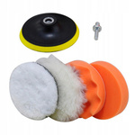 Zestaw do polerowania 125mm - 6 elementów - podkładki polerskie i tarcze adapter - Profesjonalne narzędzia do polerowania różnych materiałów