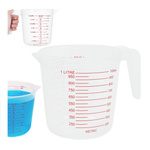 Miarka Gospodarcza - 1000ml - Z podziałką - Mocna Plastikowa - Przezroczysta