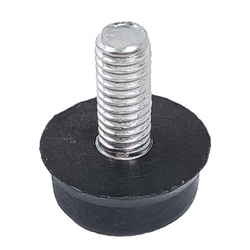 Stopka Regulowana M6 18x15mm - Czarna Noga Meblowa z Podkładką