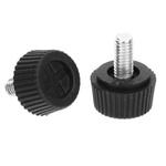 Noga meblowa regulowana M6 19x15mm czarna z podkładką