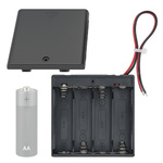 Koszyk na Baterie AA (R6) z Pokrywką i Włącznikiem - Praktyczne Pudełko do Zasilania Odbiornika