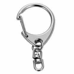 Karabinek Metalowy z Krętlikiem 31mm do Breloków i Kluczy - Idealny do EDC, Turystyki i Survivalu