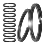 Kółko Sprężynowe 30mm do Breloka Kluczy Czarne Płaskie Kółeczko Split Ring 10 sztuk