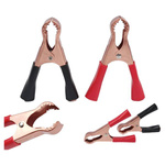 Zacisk szczękowy kleszczowy 80mm - 50A - średnie żabki - krokodylki - 2 szt - klemy do urządzeń mierniczych