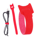 Opaska Rzepowa do Porządkowania Kabli - Czerwona - 10x150mm