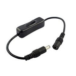Wyłącznik do taśm LED z przewodem i złączami DC 5.5x2.1mm - idealny przełącznik do włączania i wyłączania taśmy LED w obwodzie do 50V
